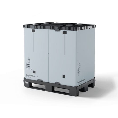 Kunststoff-Palettenbox - CabCube EURO 1208 (3R) - Cabka - Stahl / Transport / für Materialumschlag