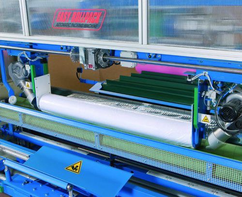 Horizontaler Stretchwickler - EASYROLLPACK - LA MECCANICA - automatisch / für Stoffrolle / mit Förderer