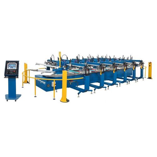 Automatische Siebdruckmaschine - STRYKER™ series - M&R - 6-Farben / für Textilien / flach