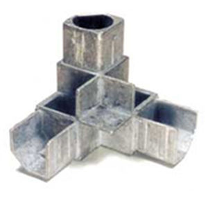Runder Rohrverbinder - AS330-25-0 - AROSIO F.LLI SRL - für Eckeinbau / quadratisch / Aluminium