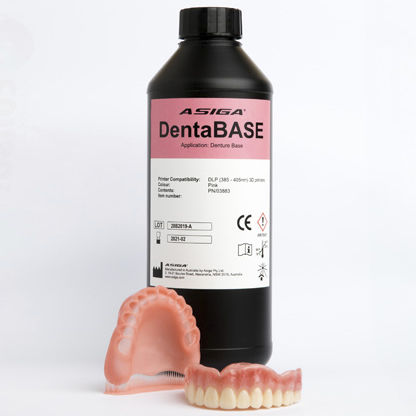 Harz für 3D-Drucker / Polymer - DentaBASE - ASIGA - rosa / Dental