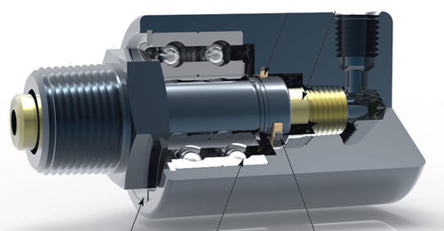 Drehdurchführung für Luft - RU009 - Rotary Systems, Inc. - für Öl / Vakuum / 2-Wege