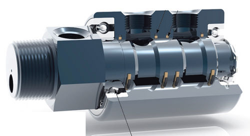 Drehdurchführung für Luft - RU010 - Rotary Systems, Inc. - Vakuum / 2-Wege / hydraulisch