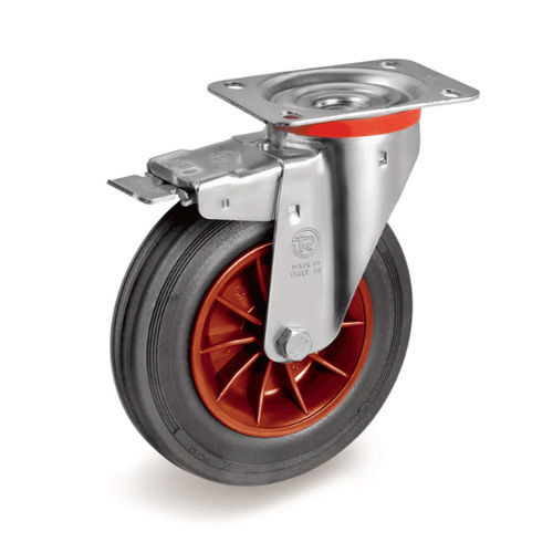 Lenkrolle - HI-W series  - Handle-iT Ltd - mit Grundplatte / für Wagen / für Materialumschlag