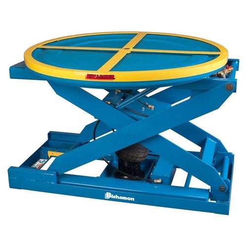 Scherenhubtisch - EZ Loader series - Bishamon - pneumatisch / festinstalliert / Drehplattformen