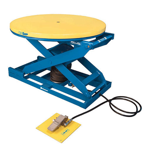 Pneumatischer Hubtisch - EZ UP EZU series - Bishamon - Scheren / festinstalliert / rotierend