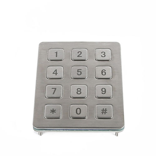 Edelstahl-Nummernblock - CT-KPS01-12-TM - NingBo ChenTe electronics Technologies Co.,Ltd - 12 Tasten / einbaufähig / USB