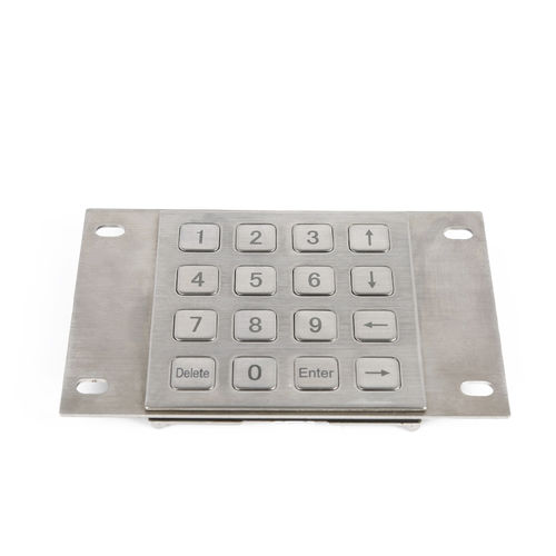 Nummernblock / 16 Tasten - CT-KPS03-16-RM - NingBo ChenTe electronics Technologies Co.,Ltd - einbaufähig / Piezo / Edelstahl