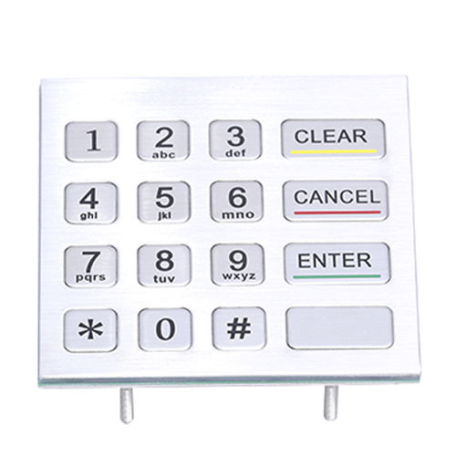 Nummernblock / 16 Tasten - CT-KPS04-16-TM - NingBo ChenTe electronics Technologies Co.,Ltd - einbaufähig / Edelstahl / IP65