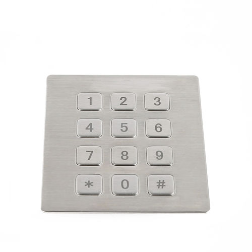 Nummernblock / 12 Tasten -  CT-KPS11-12-TM - NingBo ChenTe electronics Technologies Co.,Ltd - einbaufähig / Edelstahl / IP65