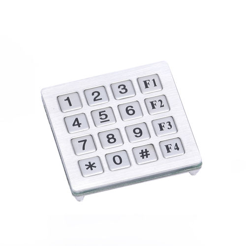 Nummernblock / 16 Tasten - CT-KPS18-16-TM - NingBo ChenTe electronics Technologies Co.,Ltd - einbaufähig / Edelstahl / IP65