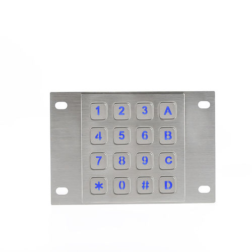 Nummernblock / 16 Tasten - CT-KPS03-16-RM-BL - NingBo ChenTe electronics Technologies Co.,Ltd - einbaufähig / Edelstahl / IP65