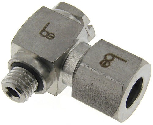 Hydraulikanschluss - MCBL-1414..-. - Beswick Engineering Co, Inc. - Gewinde / Kompression / rechtwinkelig