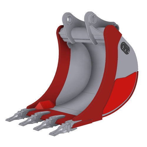 Standardschaufel - CAME srl - für Hydraulikbagger / mit 4 Zähnen