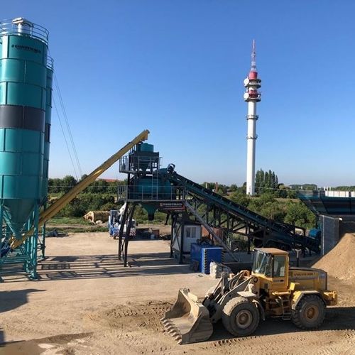 Mobile Betonmischanlage - CONSTMACH Concrete Plants & Crushers - kompakt / automatisch / horizontal