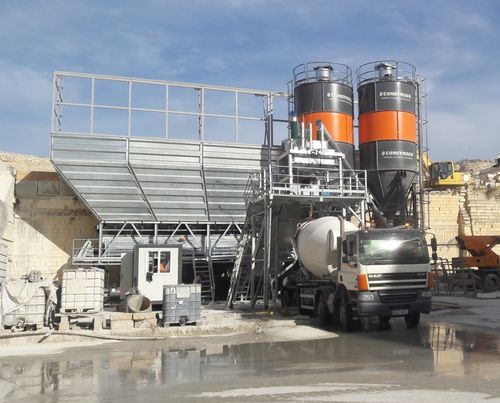 Festinstallierte Betonmischanlage - Drymix-100 - CONSTMACH Concrete Plants & Crushers - kompakt / automatisch / horizontal