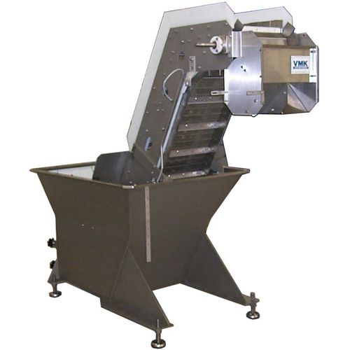 Zulauftrichter - VMK50 - VMK Fish Machinery - Hub / für Fisch / mit Bandförderer