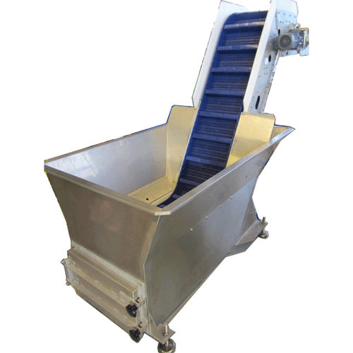 Hubtrichter - VMK52 - VMK Fish Machinery - für Fisch / für Zuführsystem / mit Bandförderer