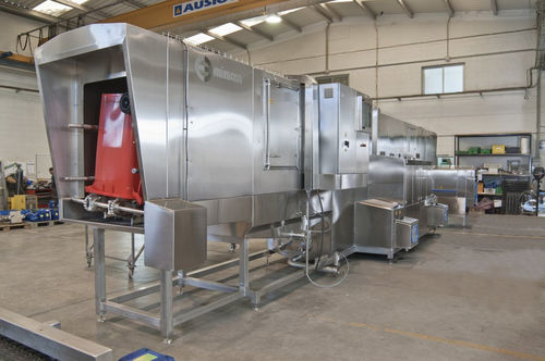 Waschanlage für Sortierkästen - Mimasa Washing Technologies - Wasser / für IBC-Container / robust
