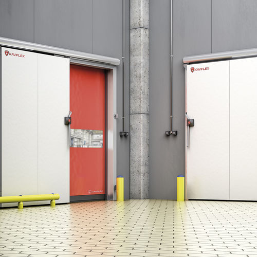 Schiebetür - S220GD  series - PANELCHOK - Polyethylen / für Kühlraum / automatisch