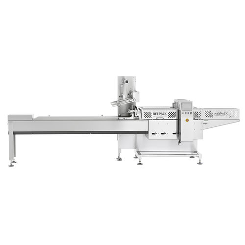 Automatische Schrumpffolienverpackungsmaschine - ReeFlow 100 series - Reepack S.r.l. Soc. Unip. - für Nahrungsmittel / mit Schrumpftunnel