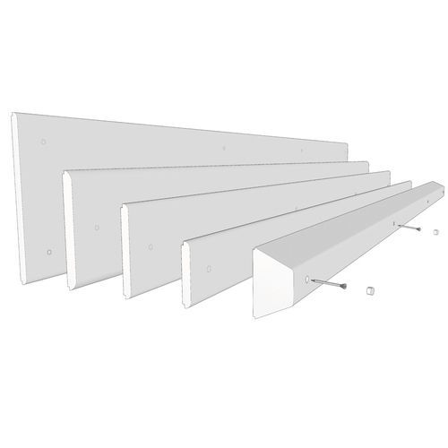 Polyethylen-Mauerschutz - B-Hygienic BVBA - wandmontiert / weiß / Einschraub