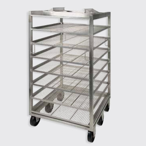 Edelstahlwagen - 100.11 series - Eberhardt GmbH - Fachböden / Gitter-Plattform / 6-Rad