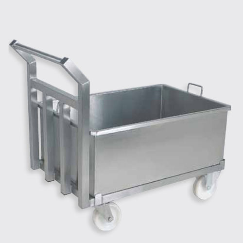 Wagen für Materialumschlag - 100.57 series - Eberhardt GmbH - Edelstahl / mit Lenkrolle / für die Lebensmittelindustrie