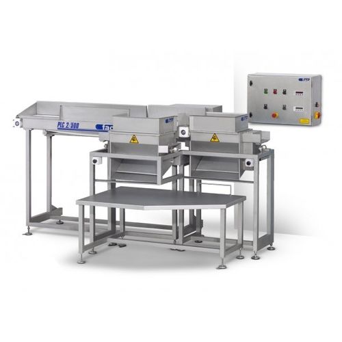 Kalibrieranlage für Fisch - PLC-2/250 - INDUSTRIES FAC SL - mit Förderer