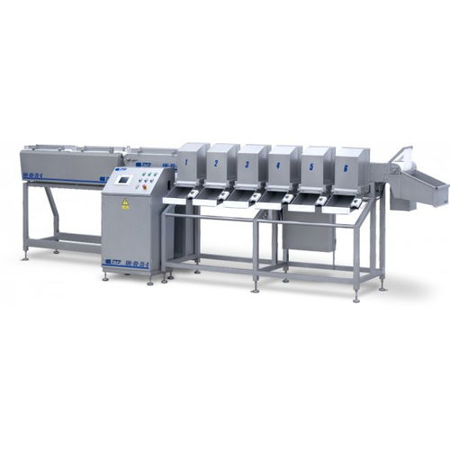 Kalibrieranlage für Fisch - UNI series - INDUSTRIES FAC SL - für Geflügel / mit Förderer