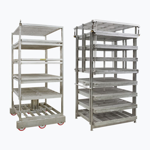 Regal für die Lebensmittelindustrie - Inox Meccanica S.p.A. - mobil / Edelstahl