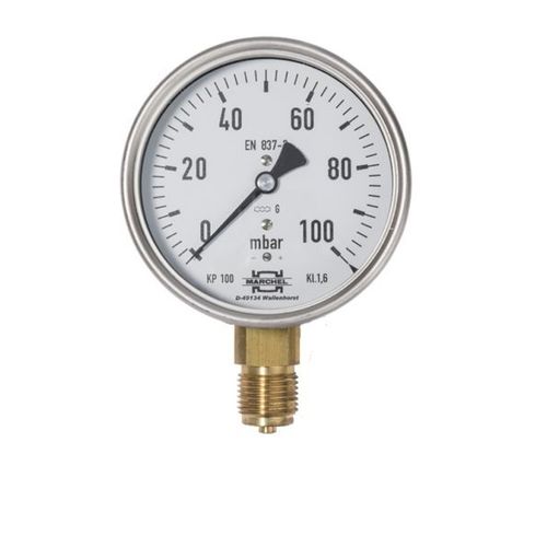 Analoges Manometer - KP 100 series - Heinz Marchel GmbH & Co. KG - Gewinde / R 1/2 / Edelstahl