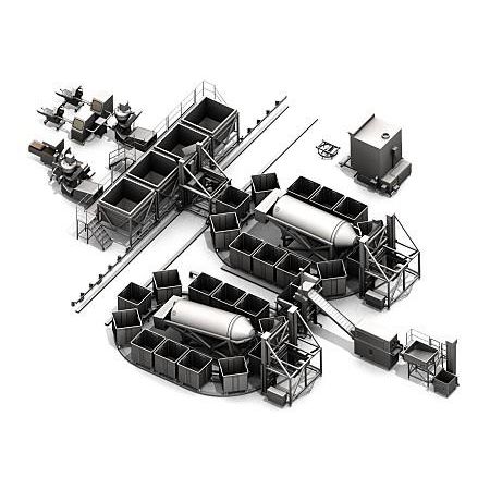 Produktionsstätte für die Lebensmittelindustrie - Twinline - Metalquimia S.A. - für Schinken