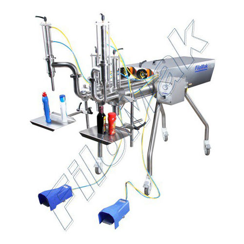 Halbautomatische Füllmaschine - DP4 - Filomak Makina San. ve Tic. Ltd. Sti. - für Nahrungsmittel / für Pflanzenschutzmittel / für Getränke