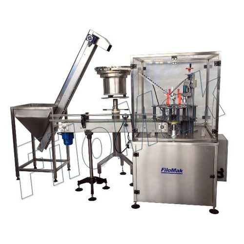 Dreh-Schraubverschlussanlage - RKM - Filomak Makina San. ve Tic. Ltd. Sti. - automatisch / für Plastik-Schraubdeckel