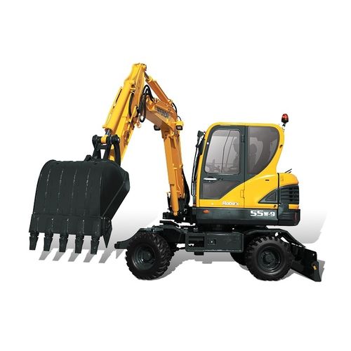 Minibagger - R55W-9 - HYUNDAI HEAVY INDUSTRIES - Rad / Diesel / für Baustellen