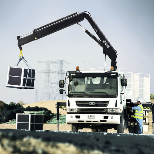 LKW-montierter Kran - X-CL 12 - Hiab - Ausleger / zusammenklappbar / für Baustelle