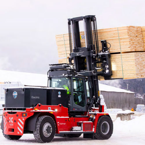 Elektrischer Gabelstapler - Kalmar - Sitz / Transport / zum Laden