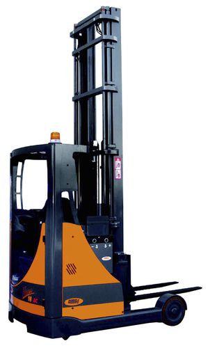 Elektrischer Schubmaststapler - NEOS II 20 ac - OMG S.p.A. - mit Quersitz / für Materialumschlag / kompakt