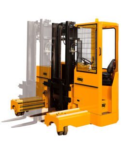 Elektrischer Seitenstapler - LAT 35 - OMG S.p.A. - Sitz / für Materialumschlag / multidirektional