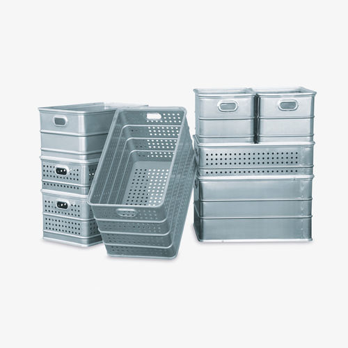 Aluminium-Behälter - 205 series - Conf Industries S.r.l. - für Wäsche / stapelbar / durchbrochen