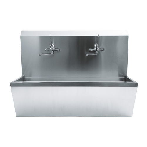 Medizinisches Waschbecken - RUB series - Conf Industries S.r.l. - Edelstahl / hygienisch / für Wandmontage