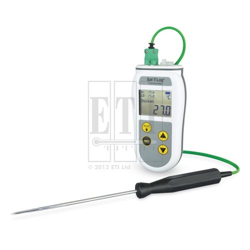 Fühler-Thermometer - Saf-T-Log - Electronic Temperature Instruments Ltd - Thermoelement / mit LCD-Display / wasserdicht