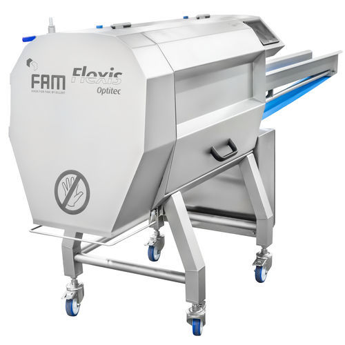 Industrielle Obst- und Gemüseschneidemaschine - Flexis Optitec - FAM nv - automatisch / Messer / bodenstehend