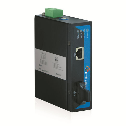 Medienwandler - IT-IPMC-101-F-POE series - Intellisystem Technologies - Temperatur / Ethernet / für DIN-Schiene