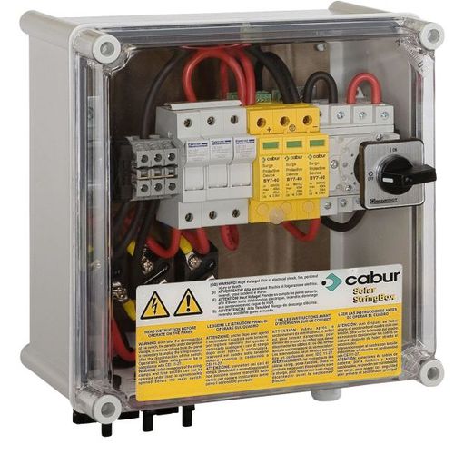 Schalt-Elektrogehäuse - StringBox  - Cabur - voll ausgestattet / Polycarbonat / für Photovoltaikanwendung
