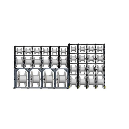 Warenlager-Regal - ABROL - Kabelmat Wickeltechnik GmbH - Mehrplatz / für horizontale Lagerung / dynamisch