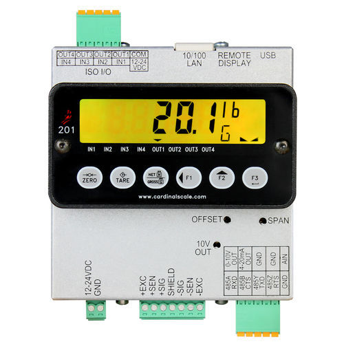 Wägeindikator/Transmitter mit LCD-Anzeige - 201 - Cardinal Scale - für DIN-Schiene / IP20 / analog