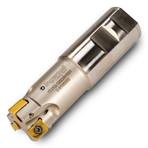 Walzenstirnfräser - DiPosTetra™ 1TJ1Q-1001780R01 - Ingersoll Cutting Tools - Schaft / Wendeplatten / für Aluminium