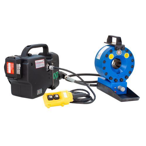 Schlauchpresse - TUBOMATIC H47 E-PUMP - OP Srl - für Hydraulikschläuche / manuell / tragbar